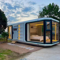 Capsule spatiale de luxe personnalisée, maison capsule amovible de haute technologie avec panneaux sandwich, étanche et installation rapide pour usage extérieur