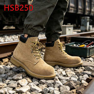 Bottes de travail Hua Singh en cuir suédé ZYF, atelier de maroquinerie, technologie <span class=keywords><strong>Goodyear</strong></span> à quatre couches, chaussures Lobar HSB250 - Product Image 6