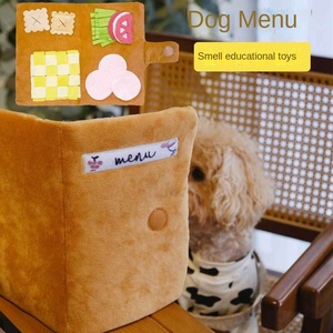 Corea del Sur respetuoso con el medio ambiente lindo olor a comida oculta perro de peluche juguetes de sonido nuevo menú de perro mascota estilo de dibujos animados para el comercio exterior - Product Image 2
