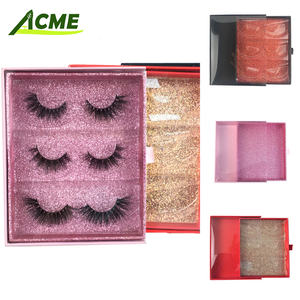 Vente en gros Étui à faux cils Marque privée Boîte d'emballage personnalisée Fenêtre rectangulaire Cosmétique Art Paper Board Gaufrage ACME - Product Image 2