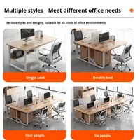 Bureau de travail commercial moderne modulaire, poste de travail ergonomique pour personnel, construction durable, écologique, extensible, convertible, en bois, avec gestion des câbles