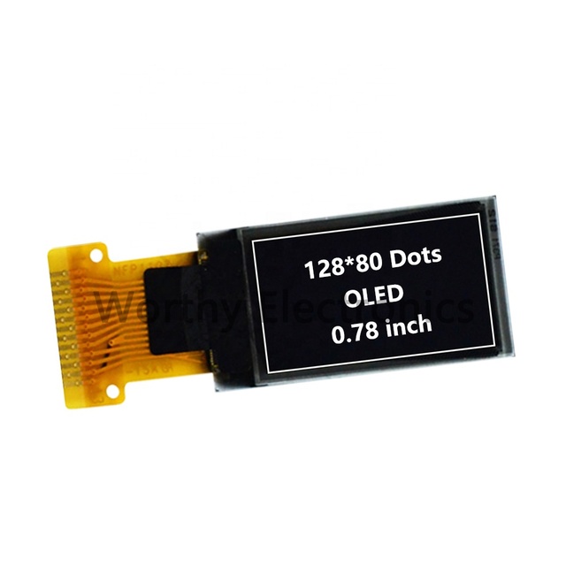 Resolution 128X80 HD OLED white light LCD screen driver SH1107 short/long lines 0.78 inch OLED display SPI interface