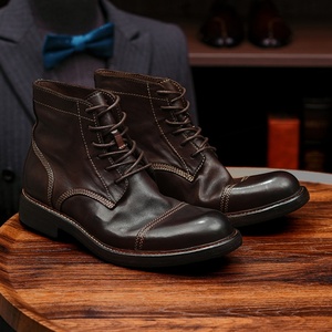 Latest Best Selling Water Washed Fall Winter Men's <b>Boots</b> Genuine Leather Classic Retro Style Wholesale Price for Men's <b>Boots</b> - Product Image 6