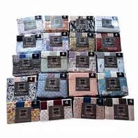 Parure de lit Purelax imprimée anti-rides en microfibre, 6 pièces, tailles Double, Queen et King, collection en stock