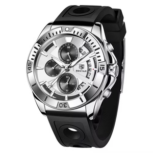 Montre à quartz pour homme BENYAR 5180, nouvelle arrivée, bracelet en cuir populaire, chronographe étanche, montre-bracelet fine - Product Image 5
