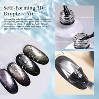 Nouvel arrivage : Top Coat Goutte d'Eau 15ml Transparent Sans Résidu, Gel Polish Effet Gouttelettes 3D pour Nail Art, Marque Privée