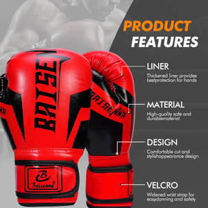 <span class=keywords><strong>Guantes</strong></span> de boxeo ligeros y cómodos de espuma de alta densidad con sistema de ventilación Absorción de sudor para un uso prolongado en artes marciales - Product Image 5