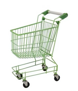 Chariots de supermarché Ivanic WG-ST11 60L, chariot de courses en acier de style américain, finition zinguée, roulettes de 5 pouces, personnalisables - Product Image 1