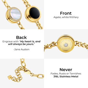 Nueva llegada <span class=keywords><strong>TOTWOO</strong></span> Soulmate pulseras inteligentes de larga distancia táctil y emparejamiento Bluetooth joyería de moda para parejas - Product Image 3