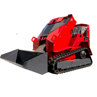 Pengiriman Gratis Mini Skid Steer Loader Mesin Bensin CE EPA Compact Crawler Loader untuk Lanskap, Pertanian, dan Pemindahan Tanah