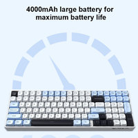 Clavier mécanique sans fil AULA S100 BT trois modes, clavier avec étiquettes latérales, interrupteurs entièrement interchangeables à chaud, clavier de jeu