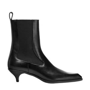 2025 inverno nuovi prodotti da donna coreana Slip-On alla caviglia con punta quadrata stivali in pelle Denim in edizione limitata - Product Image 4