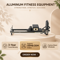 Lit de Pilates professionnel en aluminium robuste et réglable pour salle de sport et studio de yoga