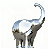 Sculpture d'éléphant en acier inoxydable poli miroir haute brillance - Décoration entièrement personnalisable pour hôtels, centres commerciaux et espaces résidentiels