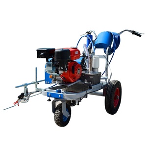 Small Hand-Pushed Electromechanical Road Marking Machine for Cold Spray Thermoplastic for <b>Plastic</b> Runway Parking Lot Equipment - Product Image 1