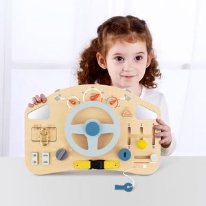 Montgmajor-tablero de educación temprana para niños, juguete de conducción cognitiva, volante multifunción educativo - Product Image 5