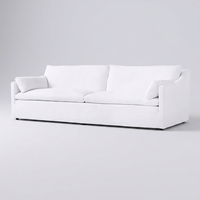 Canapés d'intérieur pour salon, modernes, faciles à nettoyer, avec cadre en bois personnalisé, accoudoirs inclinés, canapé modulaire 2 places pour usage résidentiel