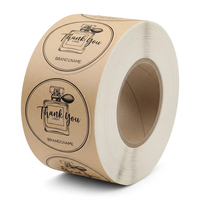 XJY Logo personnalisé impression rouleau autocollant auto-adhésif étiquettes en papier Kraft expédition parfum emballage merci autocollants
