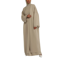 Nouvelle Abaya Musulmane Ouverte sur le Devant, Abaya Conçue sur Mesure de Haute Qualité, Robe Maxi, Vêtement Traditionnel de l'Aïd