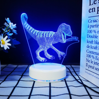 Lampe à illusion 3D Anime, néon LED rechargeable avec télécommande, mini lampe de chevet décorative, veilleuse Anime