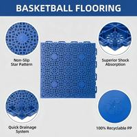Dalles emboîtables en PP pour terrains de basketball extérieurs - Revêtement de sol sportif pour gymnases et ateliers, écologique, imperméable, antidérapant, avec drainage facile