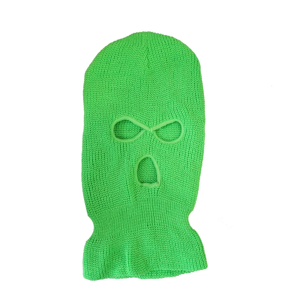 Hoge Kwaliteit Balacalava Gezichtsmasker Warm Bivakmuts Masker Neon Acryl Gebreide Sport Bivakmuts