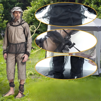 Ensemble moustiquaire d'extérieur anti-moustiques pour l'été, idéal pour le camping et l'aventure, avec veste respirante anti-insectes