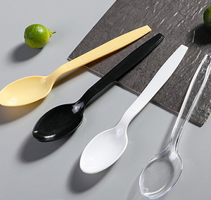ชุดมีดช้อนส้อมพลาสติก PP PS แบบใช้แล้วทิ้งสีขาวใสสีดำขนาดกำหนดได้เอง - Product Image 2