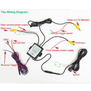Macchina per la retromarcia telecamera per la retromarcia Video canale convertitore Auto anteriore/laterale e posteriore telecamera di controllo Video scatola con interruttore manuale - Product Image 6