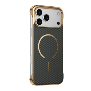 เคสโทรศัพท์ลายคาร์บอนไฟเบอร์ไร้ขอบแบบแม่เหล็ก สำหรับ iPhone 17 16 15 Pro Max ชุบเคลือบด้าน ป้องกันการกระแทก - Product Image 1