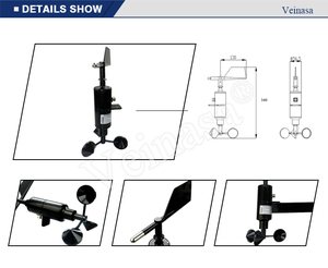 Veinasa-FXS เซ็นเซอร์วัดทิศทางและความเร็วลมแบบบูรณาการ veinasa-FXS เซ็นเซอร์ความเร็วลมแบบรวม veinasa-FXS ทิศทางลมและ S - Product Image 6
