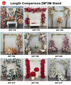 Camino de Mesa Floral para Boda, Color Rosa Intenso y Rosa, con Flores Colgantes en el Fondo, Precio de Mayoreo OEM - Product Image 5