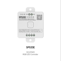 Contrôleur LED tout-en-un SP533E 5-24V PWM Wifi Alexa Google Home 3CH PWM RGB RF Dimmer pour bande LED