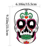 Masques en papier personnalisables en gros pour le Jour des Morts mexicain, idéaux pour les fêtes d'Halloween et les soirées d'horreur