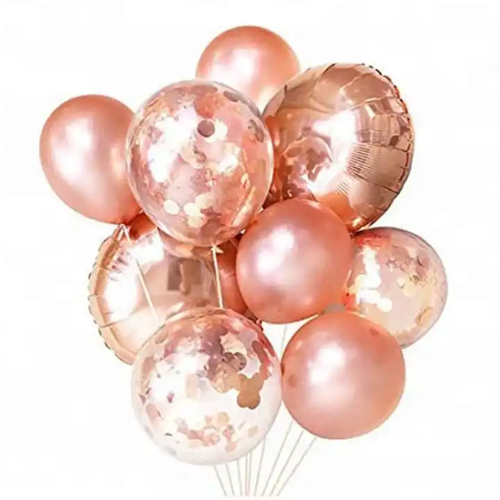12 pollici oro rosa coriandoli in lattice palloncino oro argento oro rosa  coriandoli palloncini per la decorazione del partito