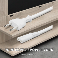 Cordon d'alimentation CA standard CEE avec fiche 2 broches vers IEC C7 2,5 A 250 V pour appareils électroménagers, prise UE