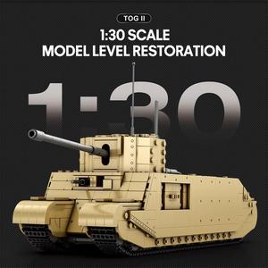 77032 TOG2 réservoirs WWII classique <span class=keywords><strong>char</strong></span> lourd modèle série briques enfants bricolage jouets cadeaux d'anniversaire blocs de construction ensembles - Product Image 4