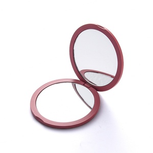 Fashion Luxury Lady Red Round 70mm Dual Side Cosmetic <b>Compact</b> Pocket <b>Mirror</b> - Product Image 6