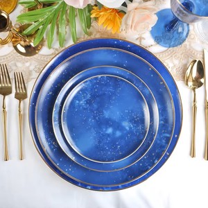 <span class=keywords><strong>Royal</strong></span> <span class=keywords><strong>Albert</strong></span> Blue Starry Sky Bone China Juegos de utensilios de cocina Decoración de mesa de Navidad Cena grabada elegante Eventos al aire libre Fiestas - Product Image 4