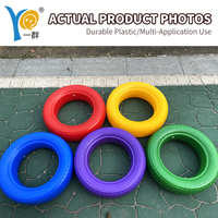 Équipement de terrain de jeu extérieur, obstacle en pneu rotomoulé pour les parcs et les écoles, plastique durable, couleur personnalisée disponible