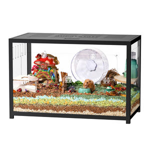Bucatstate 80cm Assembler Métal Animal Pet Cages Transparent Grand Espace <span class=keywords><strong>Hamster</strong></span> <span class=keywords><strong>Cage</strong></span> Acrylique - Product Image 1