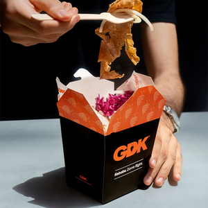 Caja de doner de comida rápida <span class=keywords><strong>para</strong></span> llevar, caja de pasta de 750ml Kraft, caja de fideos de papel Doner Box Printing Kebab Box - Product Image 5
