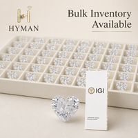 Diamantes HPHT de 1ct con Corte Excelente, Forma de Corazón, Cultivados en Laboratorio, Certificados por IGI, D VVS2, para Joyería