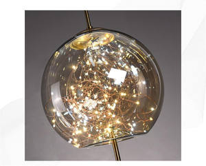 高級テーブルバー新モデルスターヴィンテージ吊り下げ装飾LEDシャンデリアダイニングルームシングルノルディックガラスペンダントライト - Product Image 2