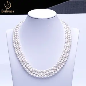 New Bridal Wedding Gift Cultured Natural Handmade Graduated Seawater Akoya Pearl Jewelry Necklace