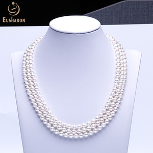 Nuovo Da Sposa Regalo di Nozze Coltivate Naturale Fatto A Mano Laureato Acqua di Mare <span class=keywords><strong>Akoya</strong></span> Della Perla Della <span class=keywords><strong>Collana</strong></span> Dei Monili - Product Image 1