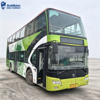 Подержанный двухэтажный автобус Yutong ZK6116H6GS2 2015 года, газовый, 70 мест, двигатель YC6G280N, для пассажирских перевозок и общественного транспорта