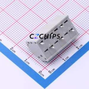 DB250B-3.5-6P-GY Spring Terminal Block Through hole Component (THT),P=3.5mm Connector 1x6P 3.5mm Gray 6P - Product Image 2