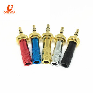 חדש מיני 3.5mm חוט רמקול אודיו ג 'ק סטריאו תקע מיוחד זהב מצופה 3.5 סטריאו תקע עבור DIY - Product Image 2
