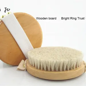 Cepillo de <span class=keywords><strong>baño</strong></span> de madera de crin gigante con certificación ecológica L-Meridian, forma redonda, cuidado corporal, esponjas exfoliantes de limpieza, depuradores para adultos - Product Image 2
